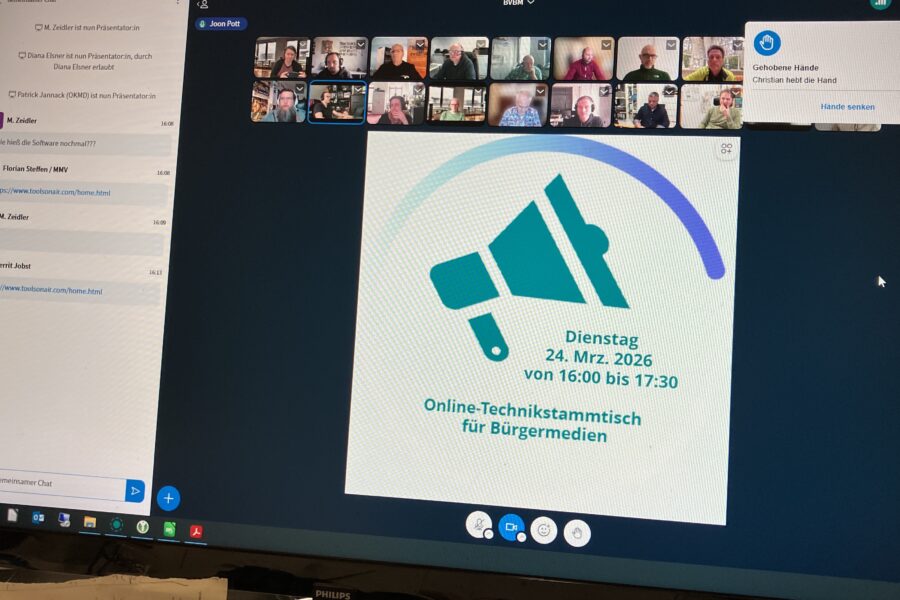 Technik-Stammtisch online mit Bürgersendern aus zehn Bundesländern